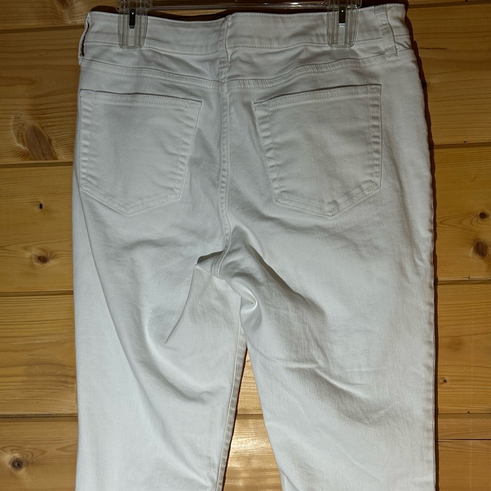 Women’s straight leg white denim jeans 12 - Picture 3 of 4